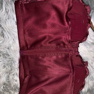 Charlotte Russe maroon corset top